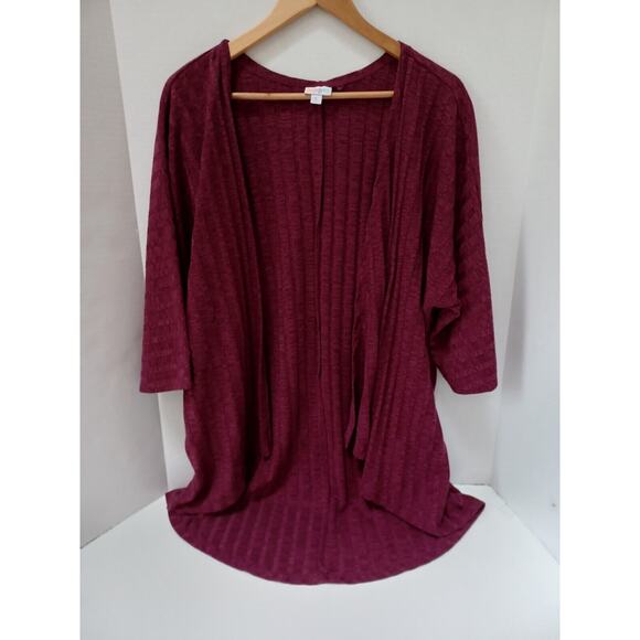 Lularoe LLR Magenta Open Front‎ Cardigan Women's Large - Picture 1 of 9